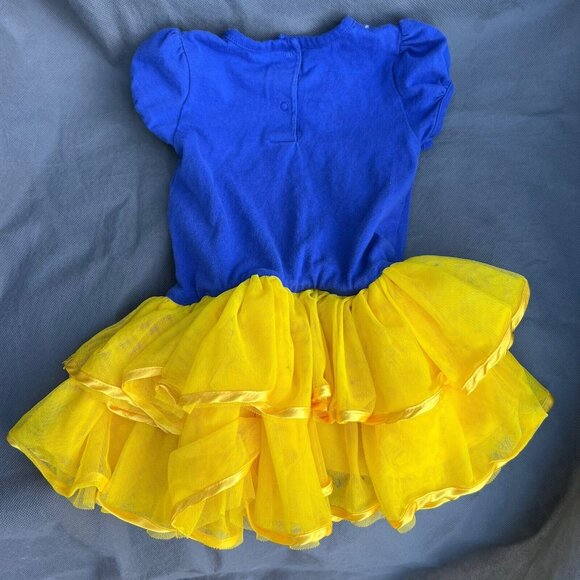 Disney Baby Size 24 Months Yellow Blue Body Suit Tutu Snow White Dress Costume - Picture 2 of 4